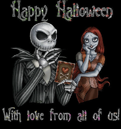 Szkielet i zombie szczęśliwego Halloween